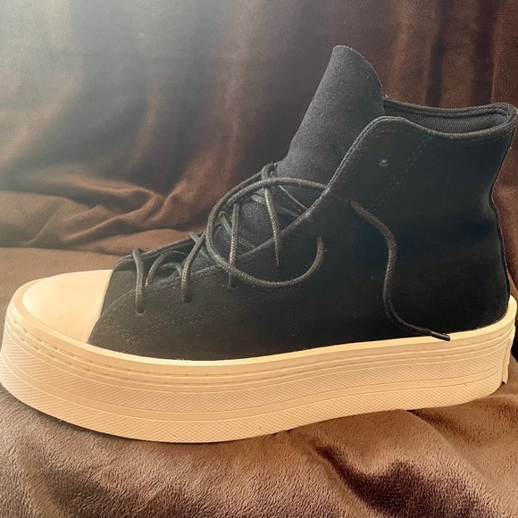 Converse Chuck Taylor All Star Modern Lift Mono Platform Hi sneakers in black - Picture 5 of 8